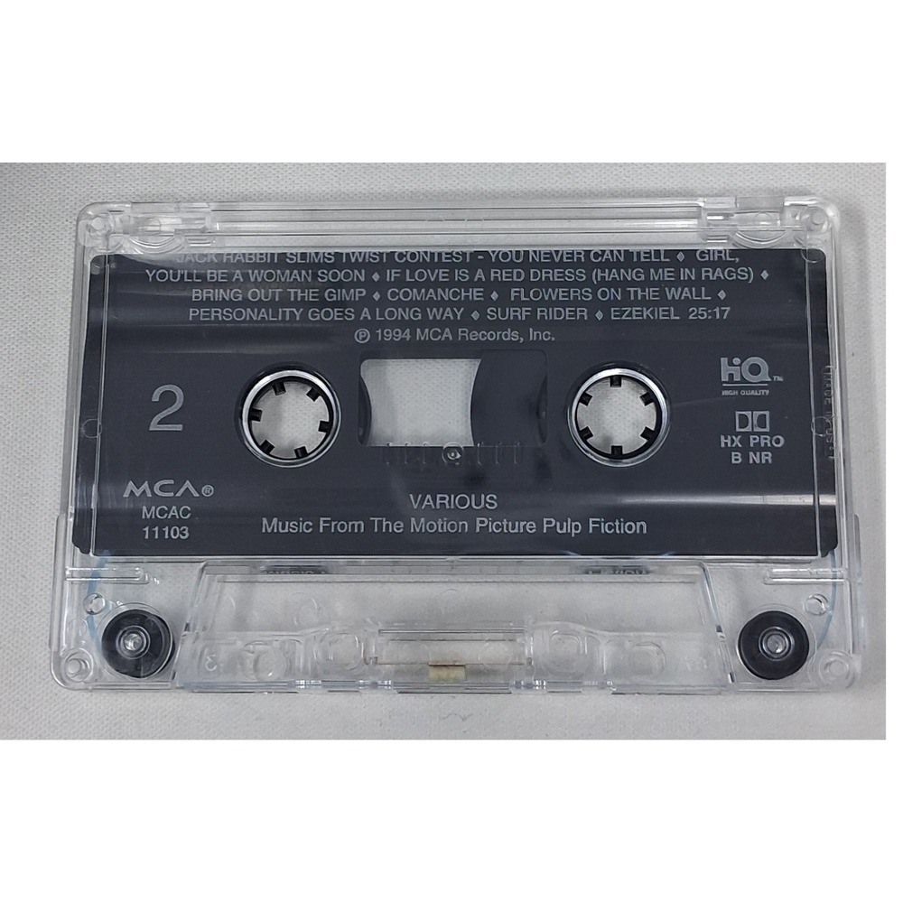 Pulp Fiction Soundtrack Cassette Tape 1994 MCA MCAC-11103 Quentin Tarantino Film - Picture 7 of 7